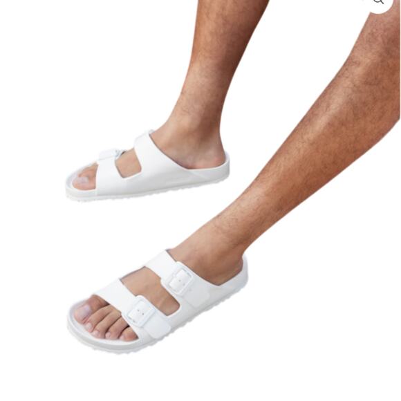 BIRKENSTOCK Arizona EVA SlipOn Sandal W10/M8 White Light Pool  Made in Germany main image 7